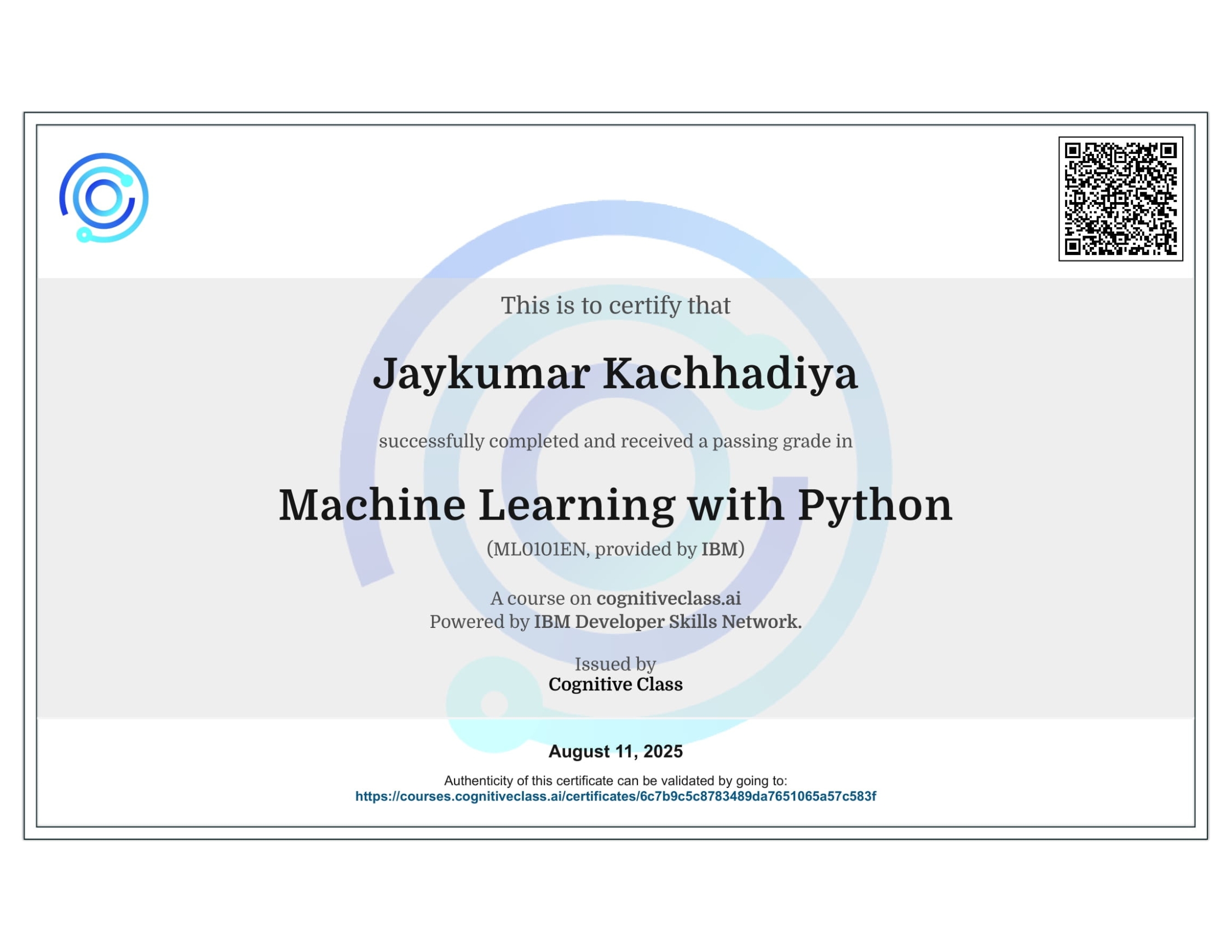 Machine Learning with Python